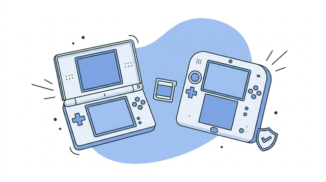Nintendo 3DS of 2DS kopen - illustratie van clamshell 3DS naast platte 2DS