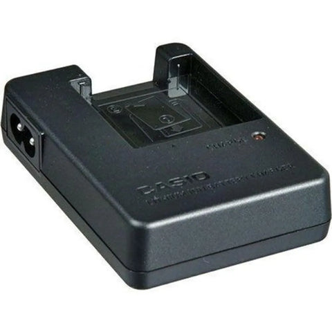 Casio BC-70L acculader voor NP-70 voor Casio Exilim, zwart, schuin met leeg laadvak, tweedehands