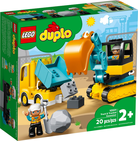 LEGO Duplo Truck en Graafmachine met Rupsbanden - 10931 (Nieuw)