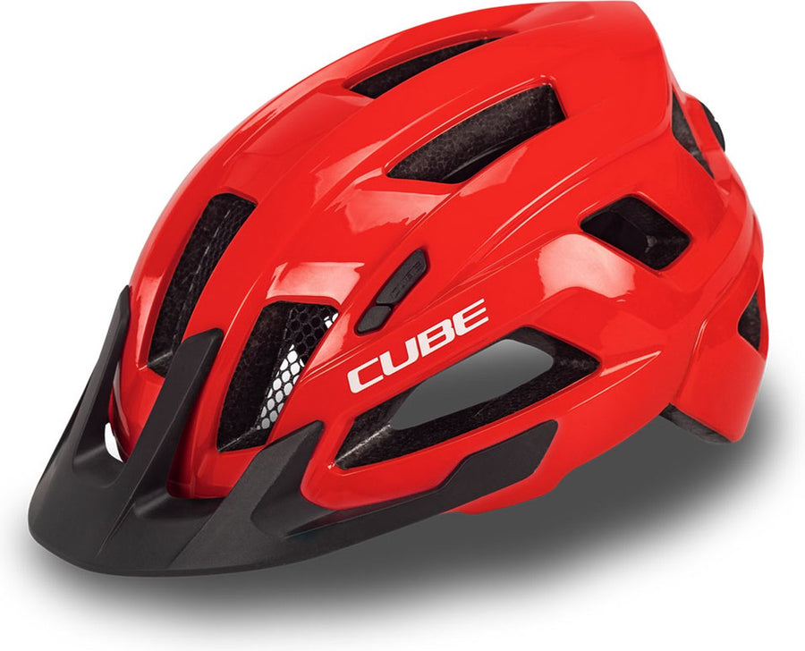 Cube-Fietshelm Steep – All‑Terrain Helm Maat S (49‑55 cm) – Glossy Rood (Nieuw)