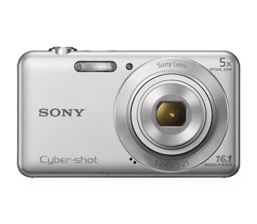 Sony Cyber-shot DSC-W710 digitale compactcamera, zilver, voorkant met 5x Sony-zoomlens en 16.1 megapixel