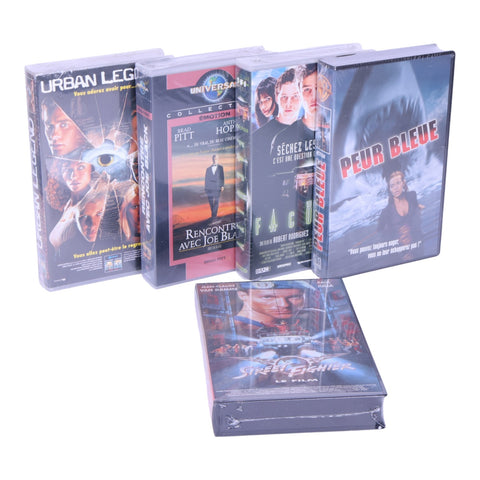 5 Franse VHS-films: Urban Legend + Meet Joe Black + The Faculty + Peur Bleue + Street Fighter Le Film (Nieuw)