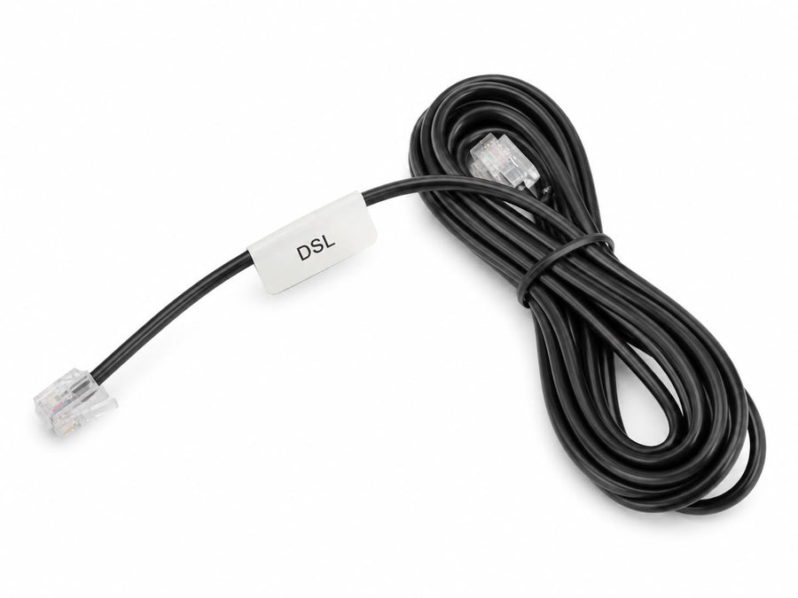 DSL Kabel RJ11 naar RJ11 voor Modem - Zwart