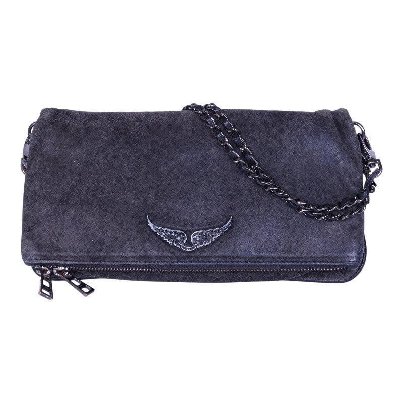 Rock Suede Clutch - Grijs