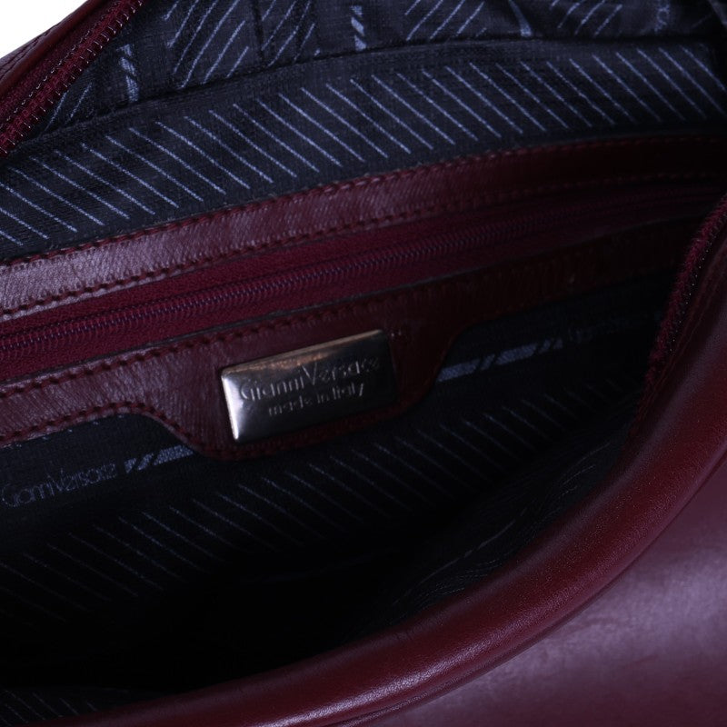 Leren Crossbody Tas met Croco-Print - Bordeaux