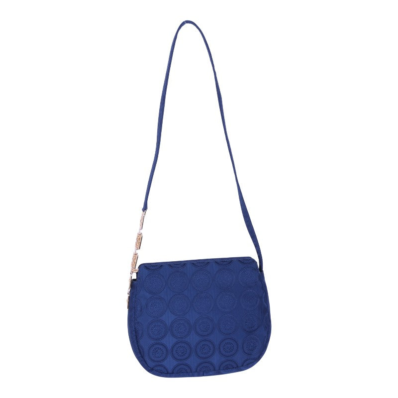 Nylon Crossbody Tas Zon-Medaillon - Blauw