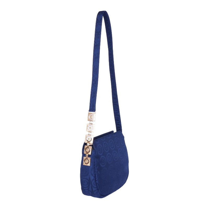 Nylon Crossbody Tas Zon-Medaillon - Blauw