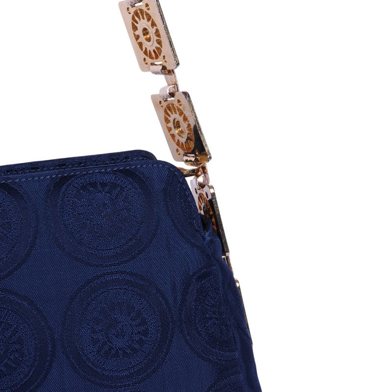 Nylon Crossbody Tas Zon-Medaillon - Blauw
