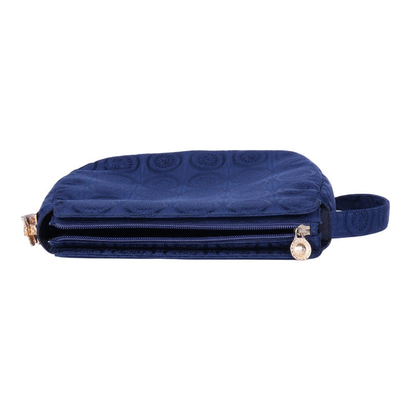 Nylon Crossbody Tas Zon-Medaillon - Blauw