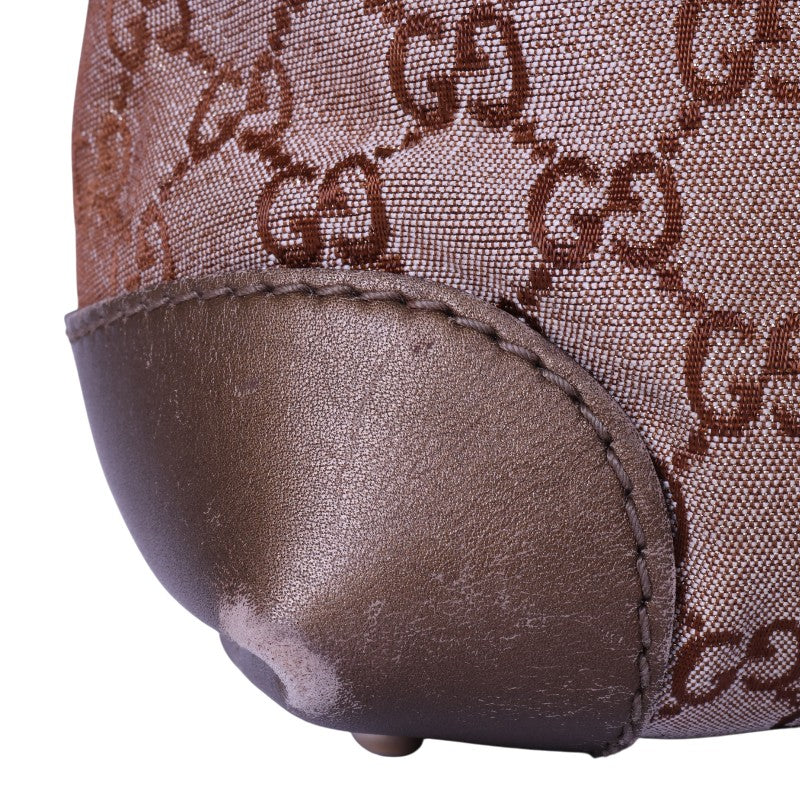 Heart Bit Hobo GG Canvas Bronze
