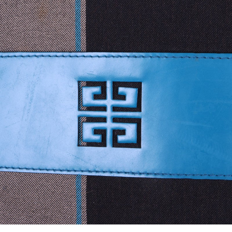 4G Shopper Gestreept Canvas Turquoise