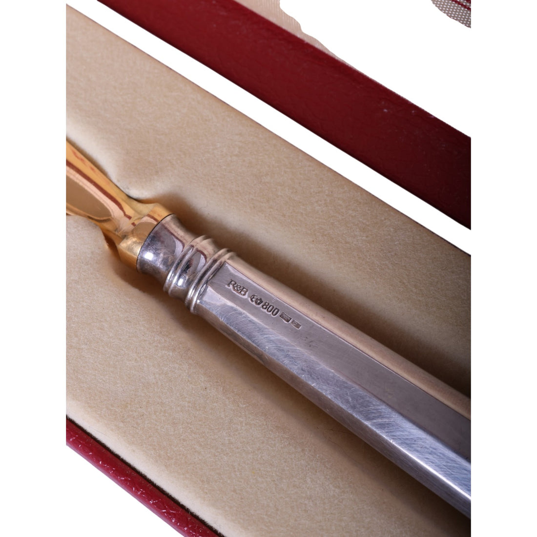 Brievenopener - 800 Zilver met Verguld Blad