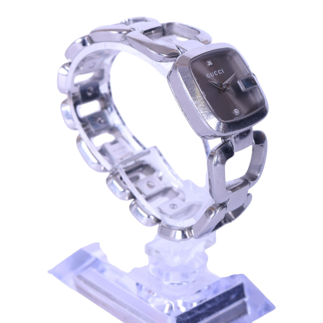 G-Gucci Small Diamanten - Bruine Wijzerplaat (YA125503)