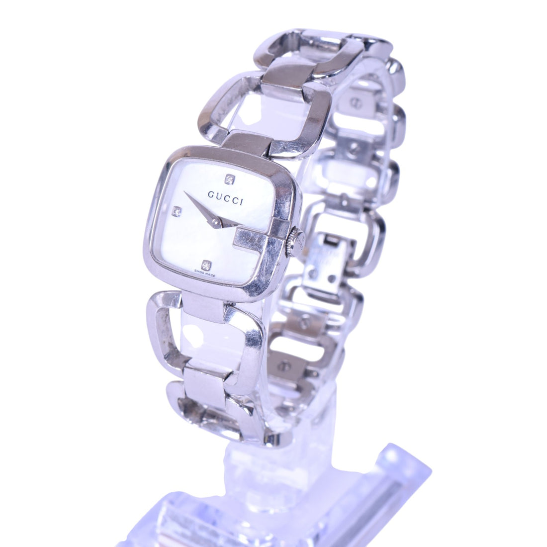 G-Gucci Small Diamanten - Parelmoer Wijzerplaat (YA125502)