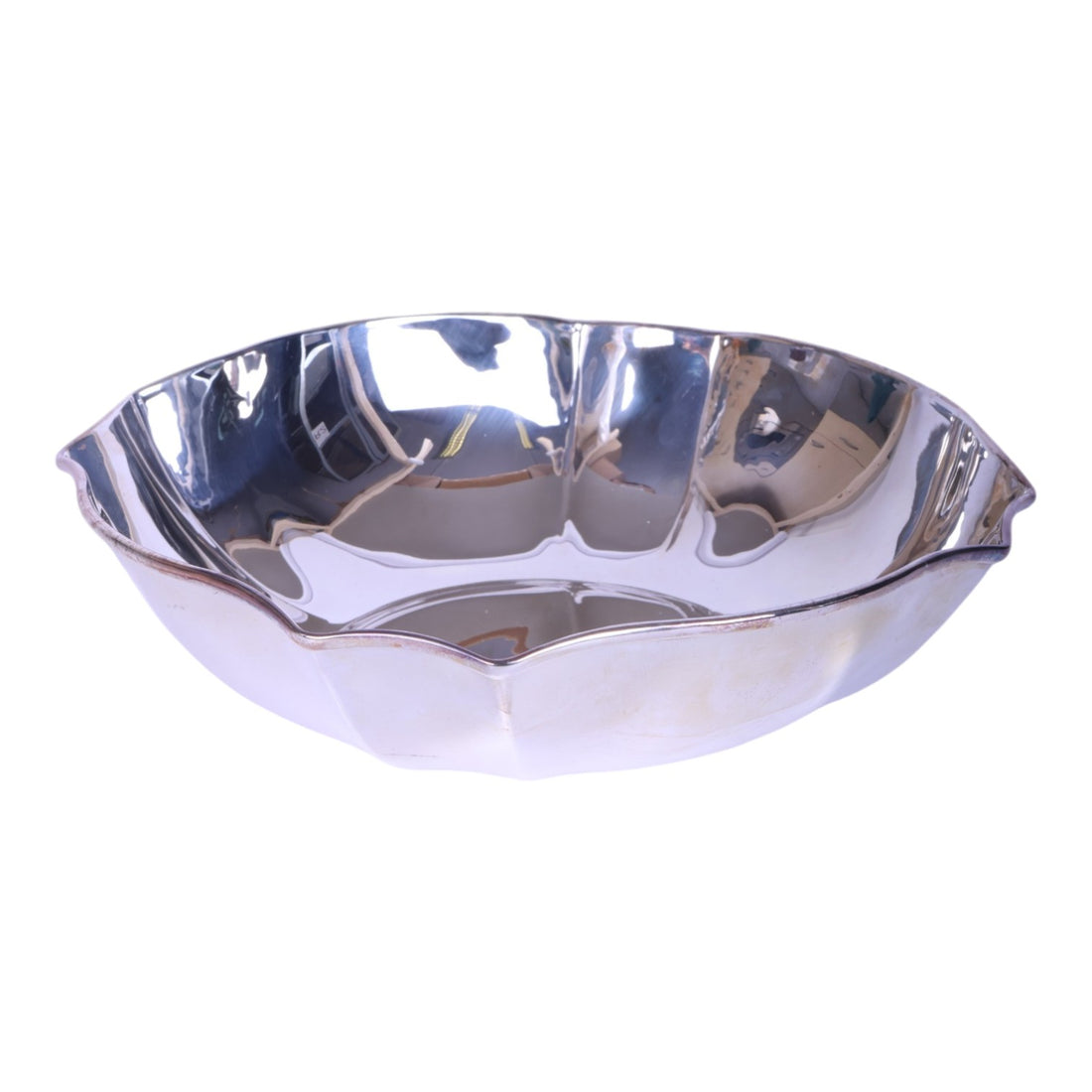 Ovale Schaal 18x18cm - 800 Zilver - Gegolfde Rand - 157 gr