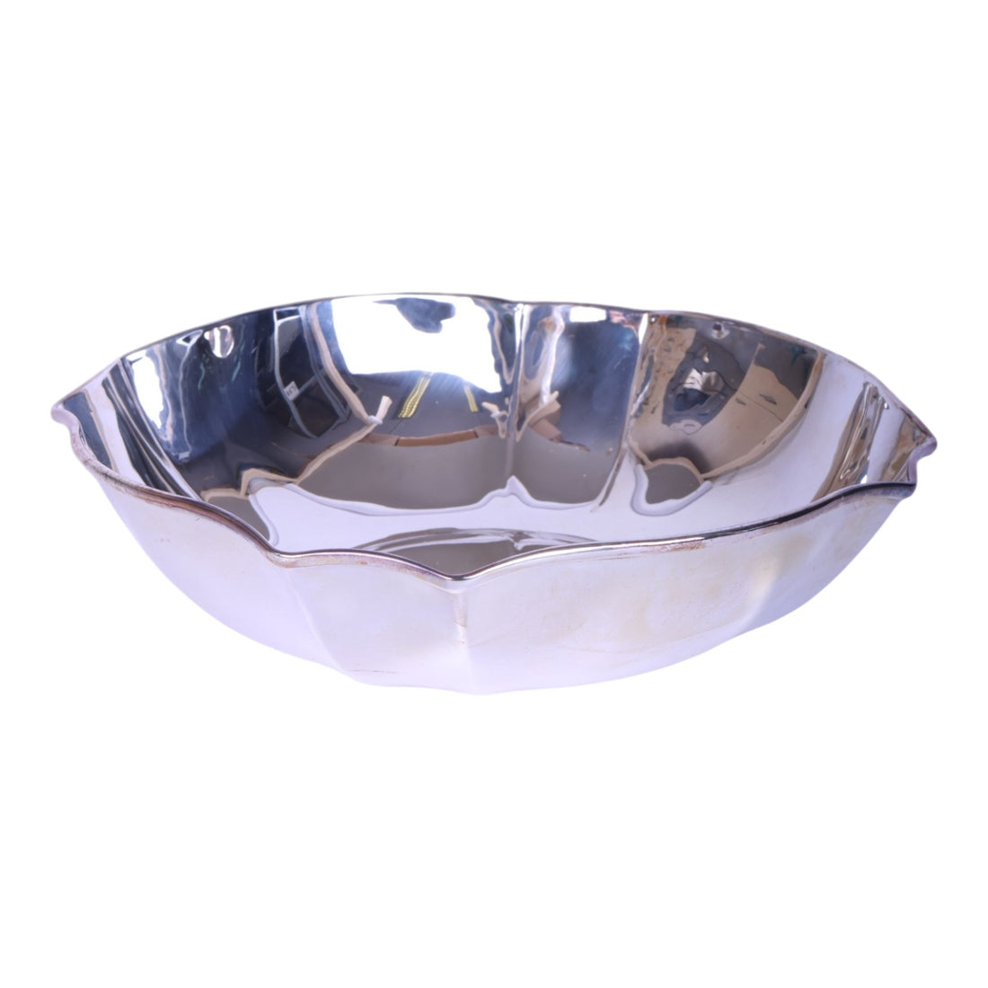 Ovale Schaal 18x18cm - 800 Zilver - Gegolfde Rand - 157 gr