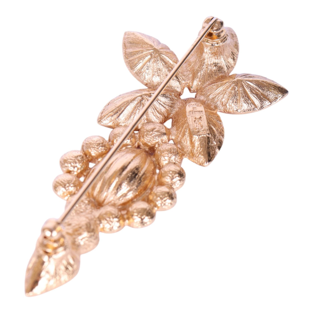 Bloemtak Broche Fuchsia Kristal