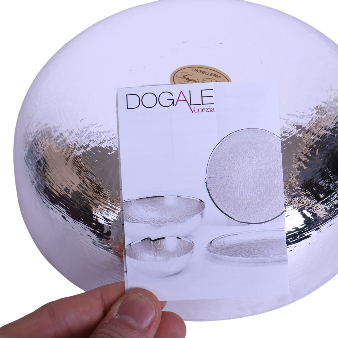 Verzilverde Schaal - Beige Gemetalliseerd - 19,5 cm