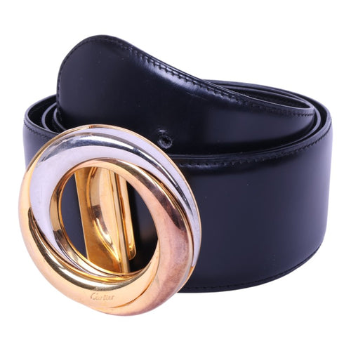 Trinity Leren Riem Zwart - Drie-Ringen Gesp