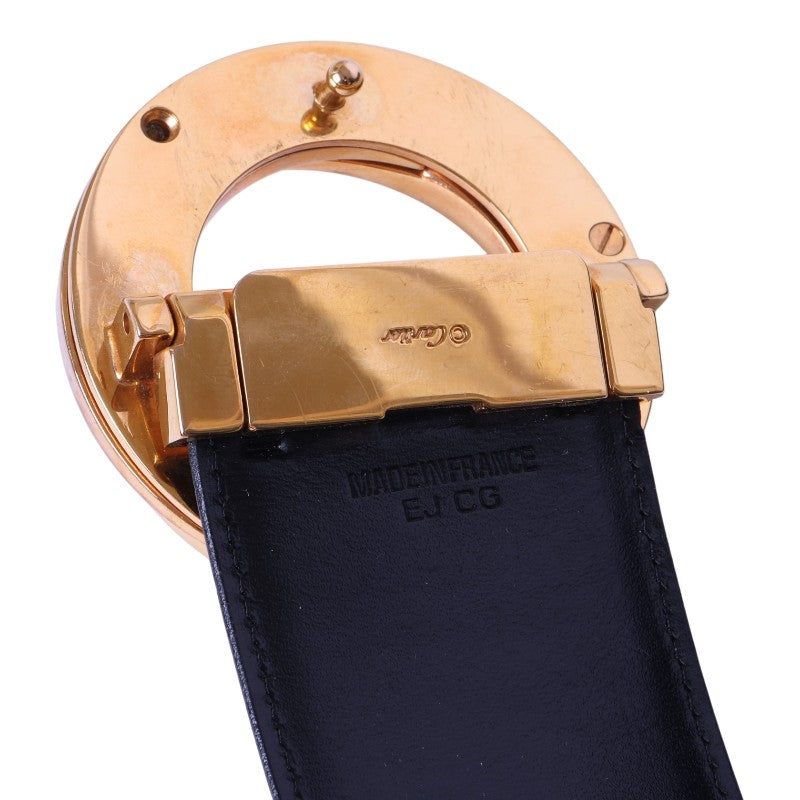 Trinity Leren Riem Zwart - Drie-Ringen Gesp