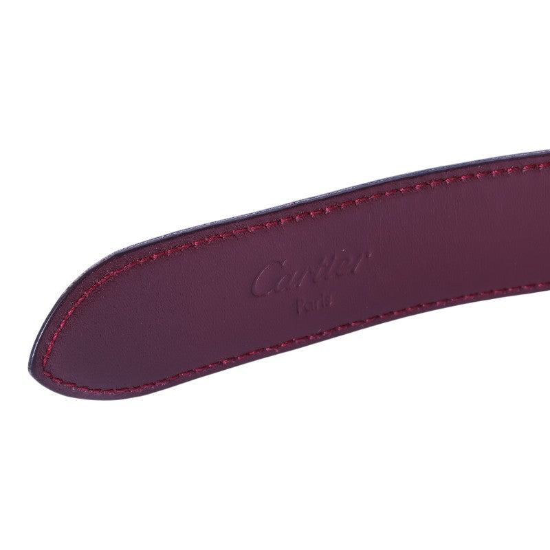 Must Riem Bordeaux Leer - Goudkleurige Plaque Gesp