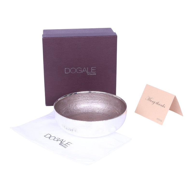 Verzilverde Schaal - Beige Gemetalliseerd - 19,5 cm