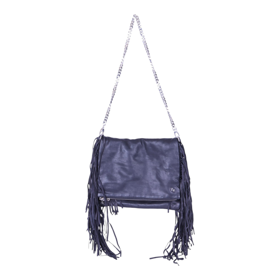 Rock Leren Franjetas - Marineblauw