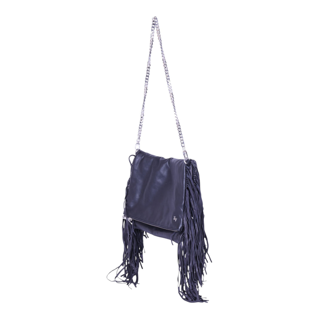 Rock Leren Franjetas - Marineblauw