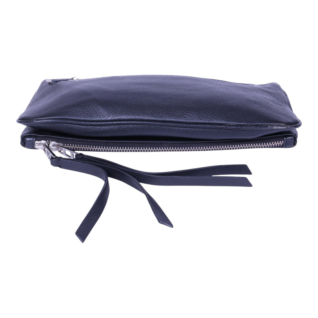 Rock Clutch Zwart Leer met Hartstuds