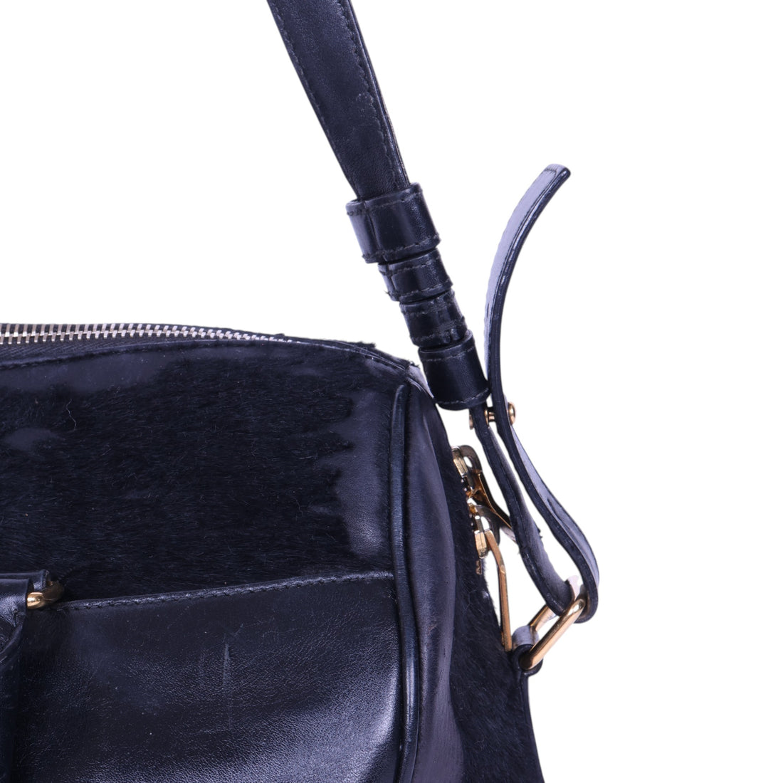 Classic Duffle 6 Zwart Haarkalf