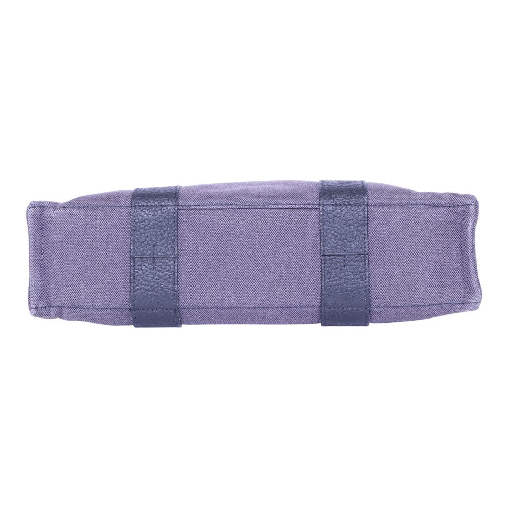 Hermès Fourre Tout MM canvas paars, onderkant met leren banden