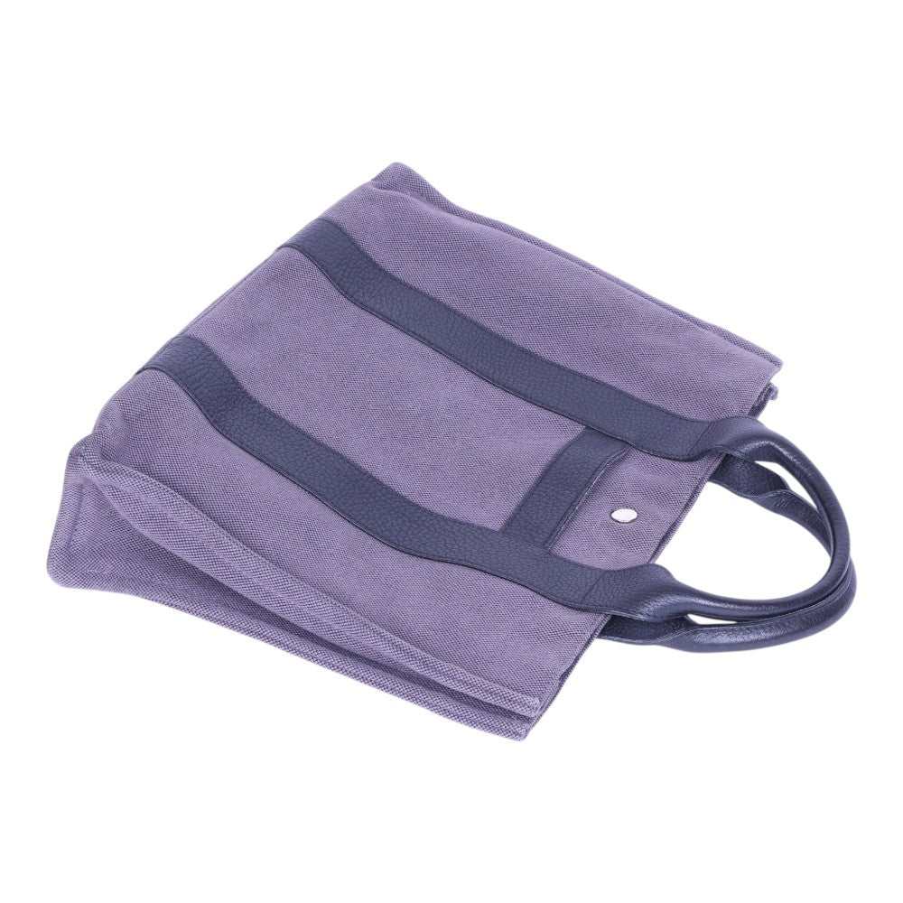 Hermès Fourre Tout MM canvas paars, liggend met hengsels