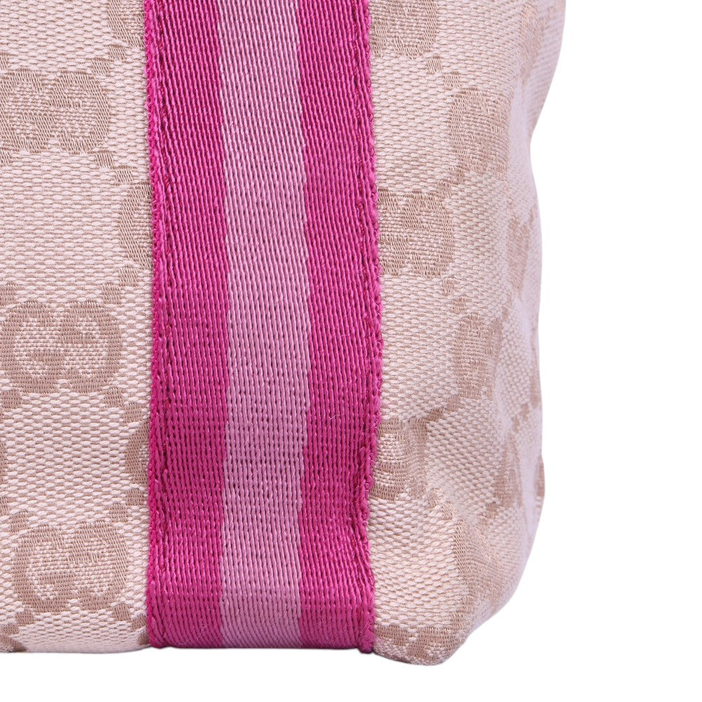 Jolicoeur Tote GG Canvas Roze met Vlinderbedel