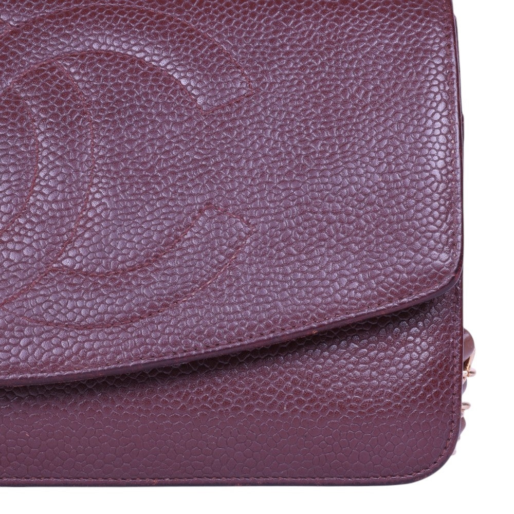 Timeless CC Wallet on Chain Bordeaux Caviar