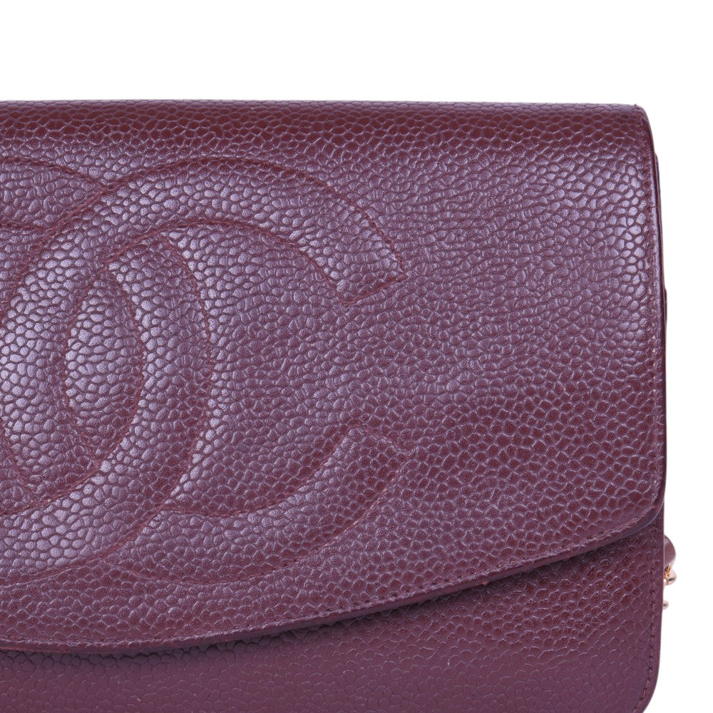 Timeless CC Wallet on Chain Bordeaux Caviar