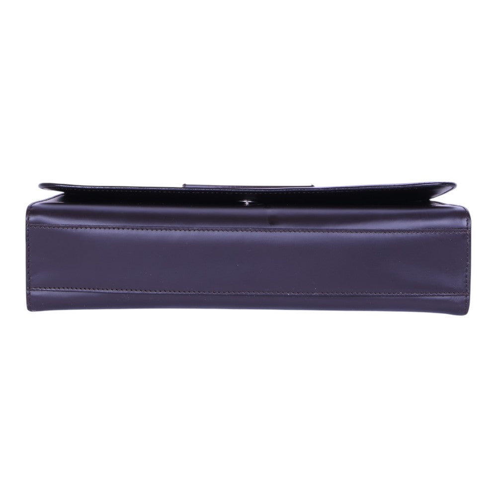 Square G Schoudertas - Aubergine Leer