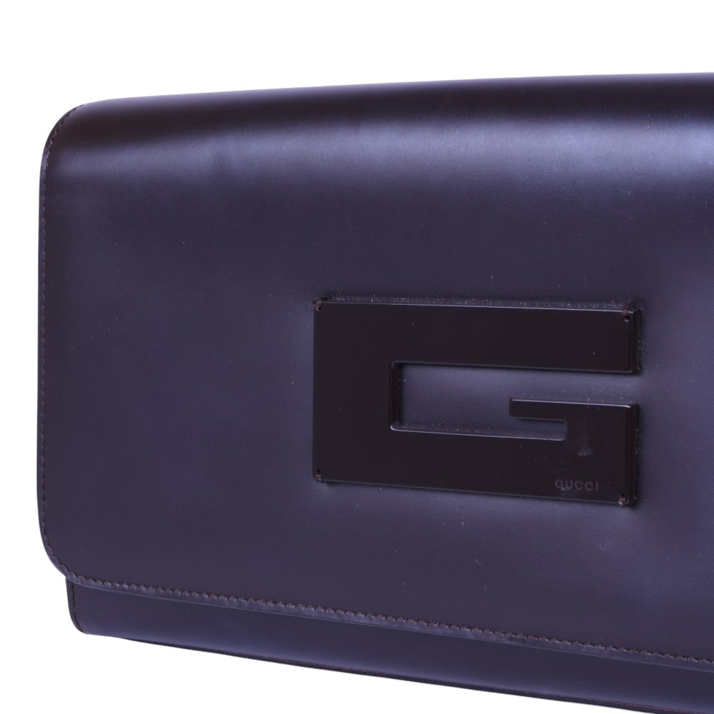 Square G Schoudertas - Aubergine Leer