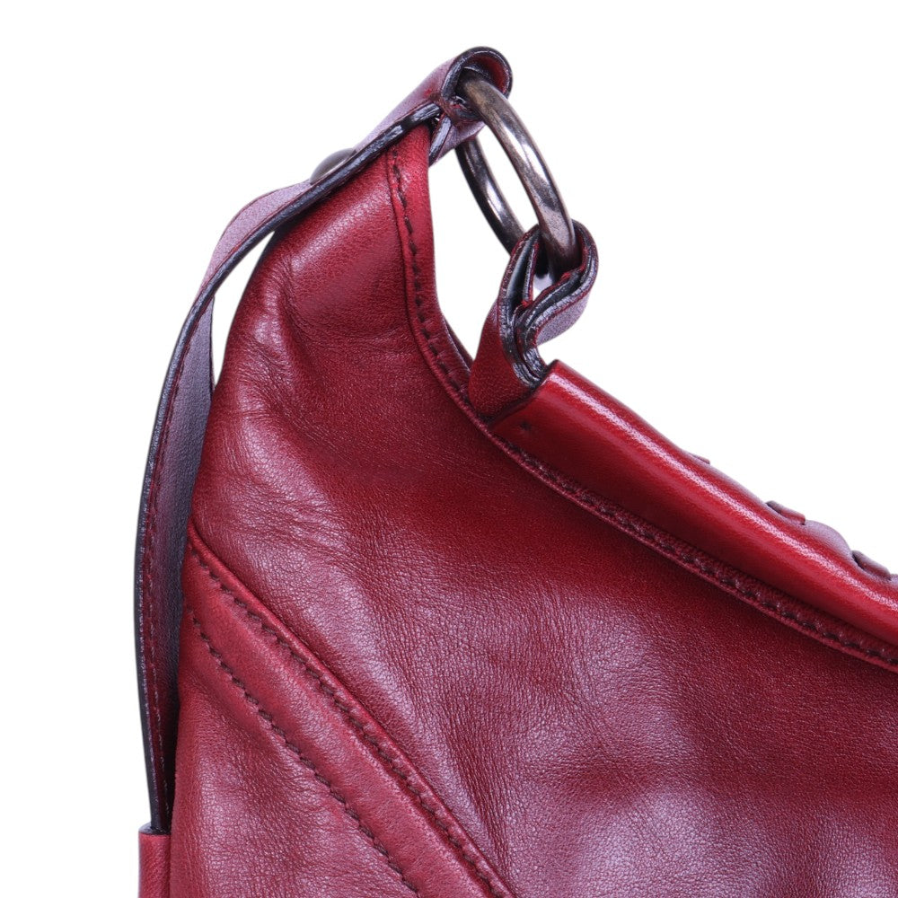 Leren Hobo Schoudertas - Bordeaux
