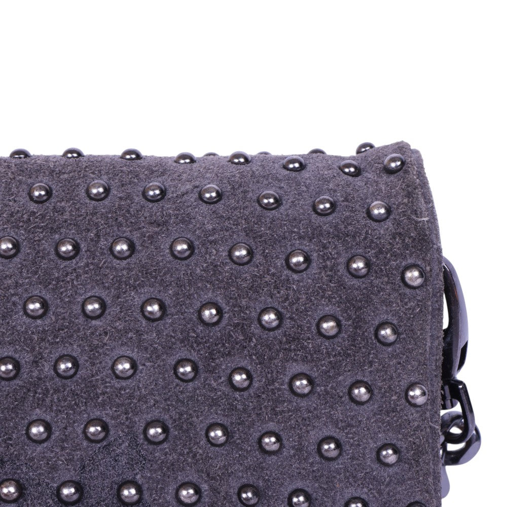 Rock Suede Clutch - Grijs