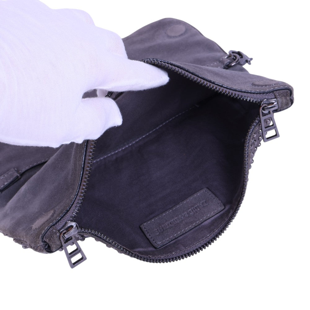 Rock Suede Clutch - Grijs
