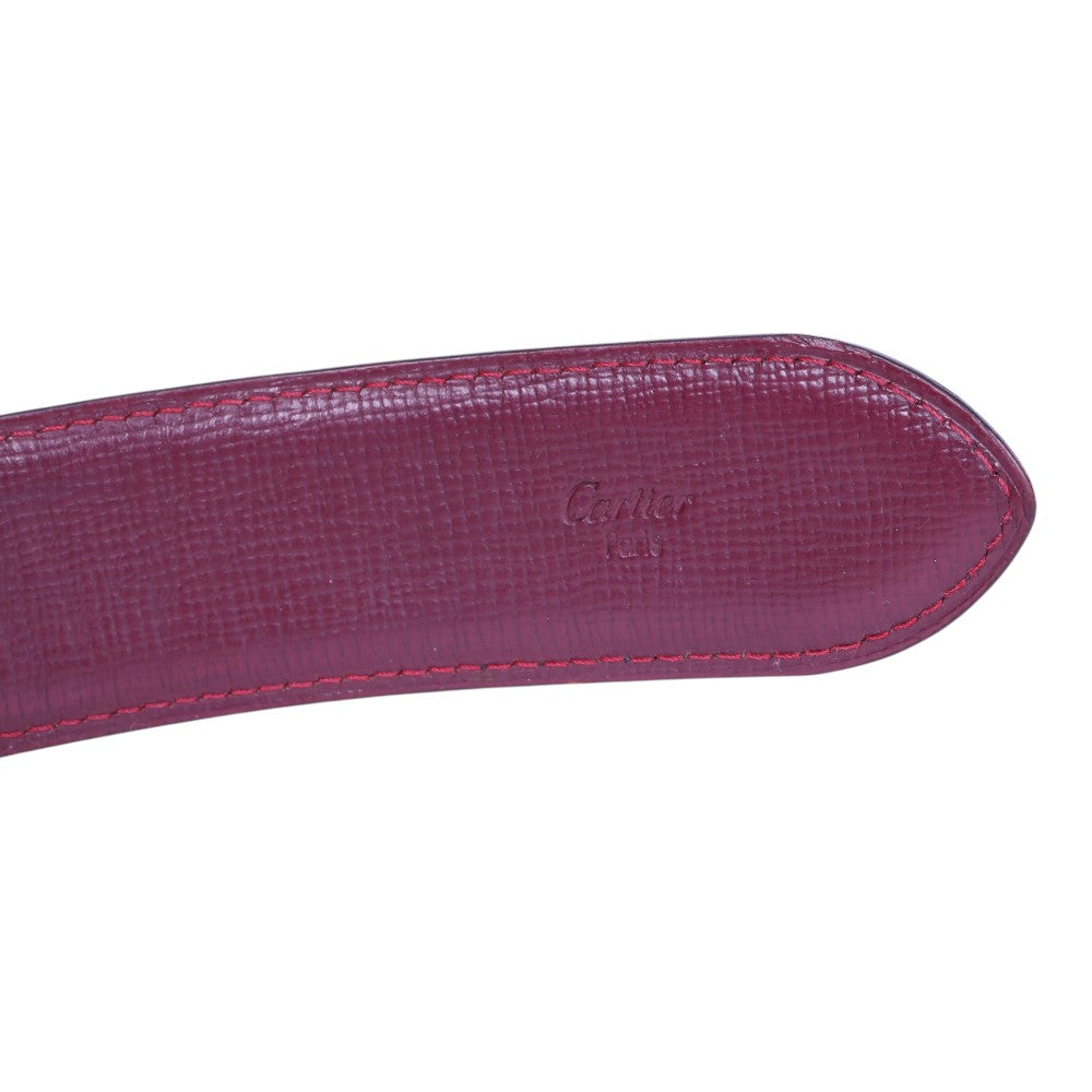 Trinity Reversible Leren Riem Zwart/Bordeaux - Drie-Ringen Gesp