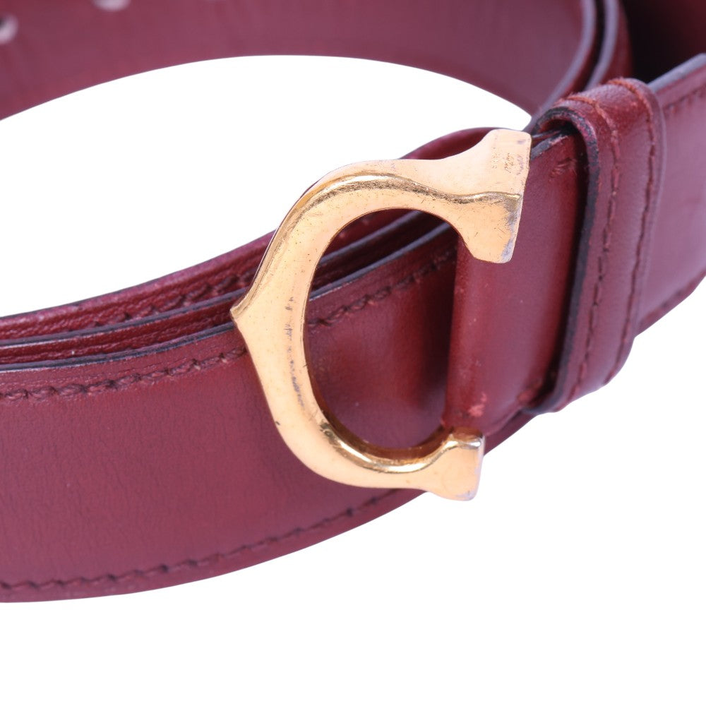 Must Riem Bordeaux Leer - Goudkleurige C-Gesp