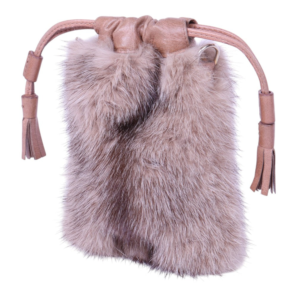 Mink Bont Buideltasje - Crossbody