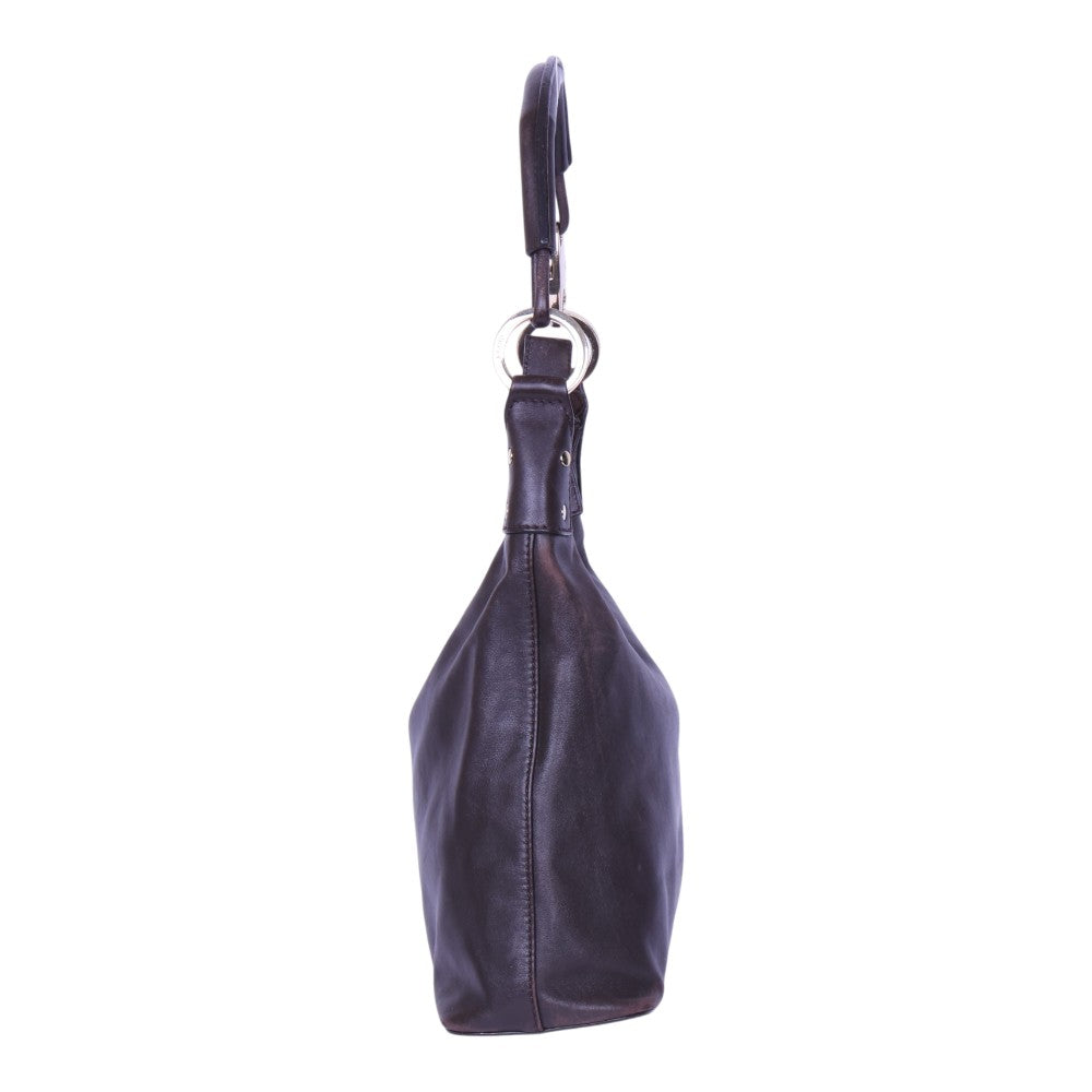 Hobo Schoudertas Donkerbruin Leer - 179775