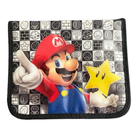 PDP case voor Nintendo New 3DS XL, 3DS en 2DS, Super Mario met Power Star, voorkant met blokjespatroon