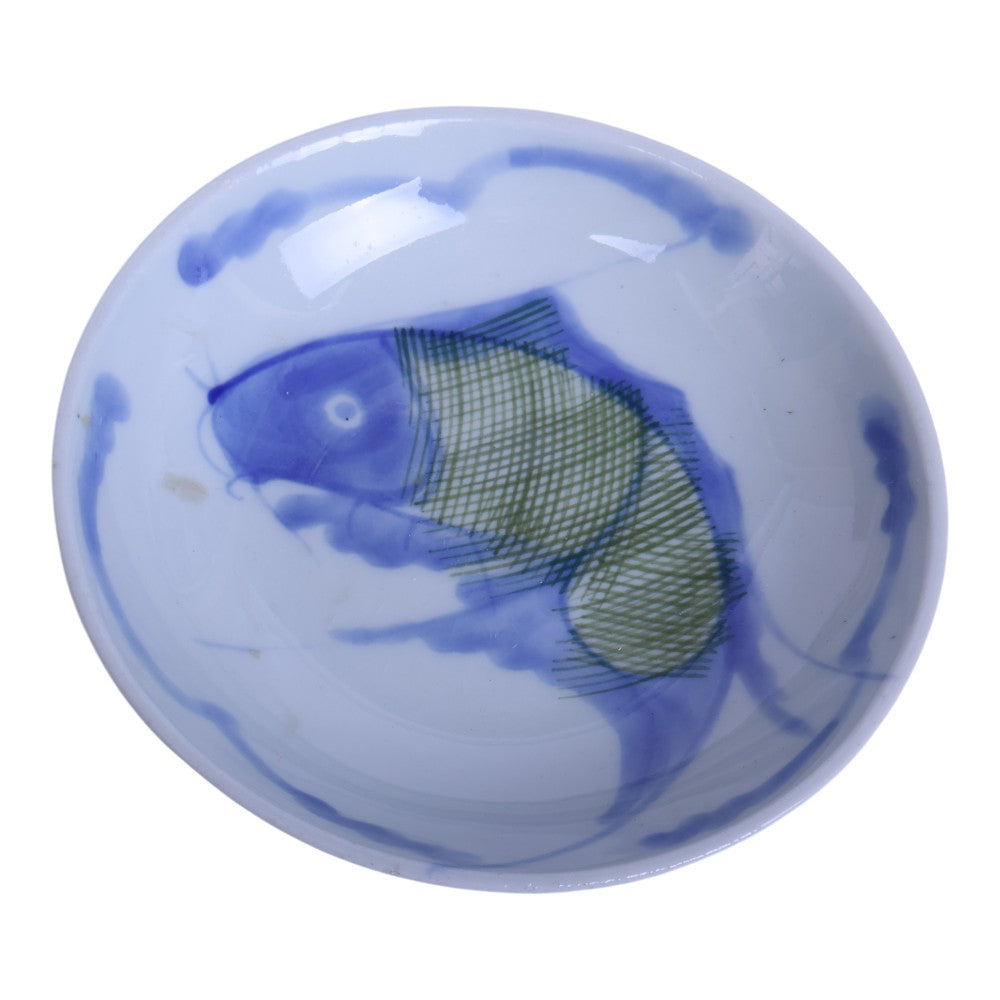 Chinese Koi Karper Schaaltjes - Blauw-Wit Porselein - Set van 13