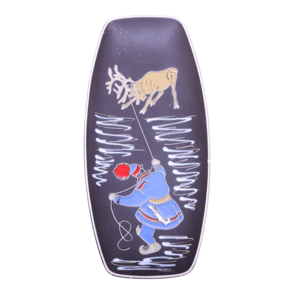 Keramisch Wandbord - Samisch Motief met Rendier en Lasso - 647