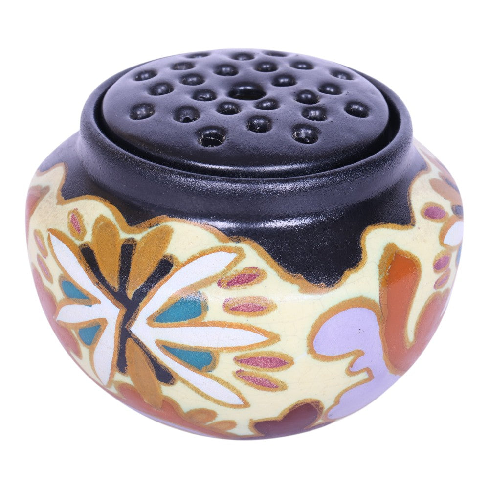 Gouda Rozenkom met Bloemrooster - Art Nouveau Aardewerk (Pique-Fleurs)