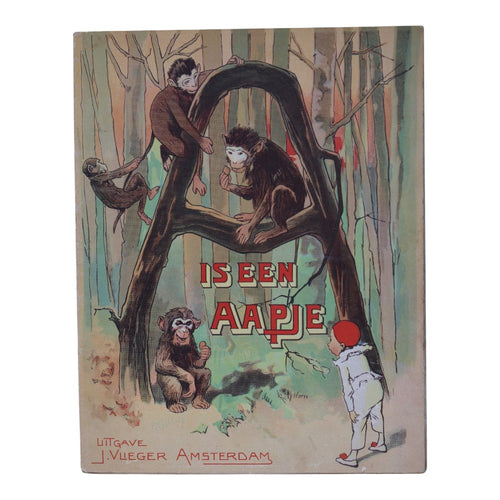 A is een Aapje - Antiek ABC Prentenboek
