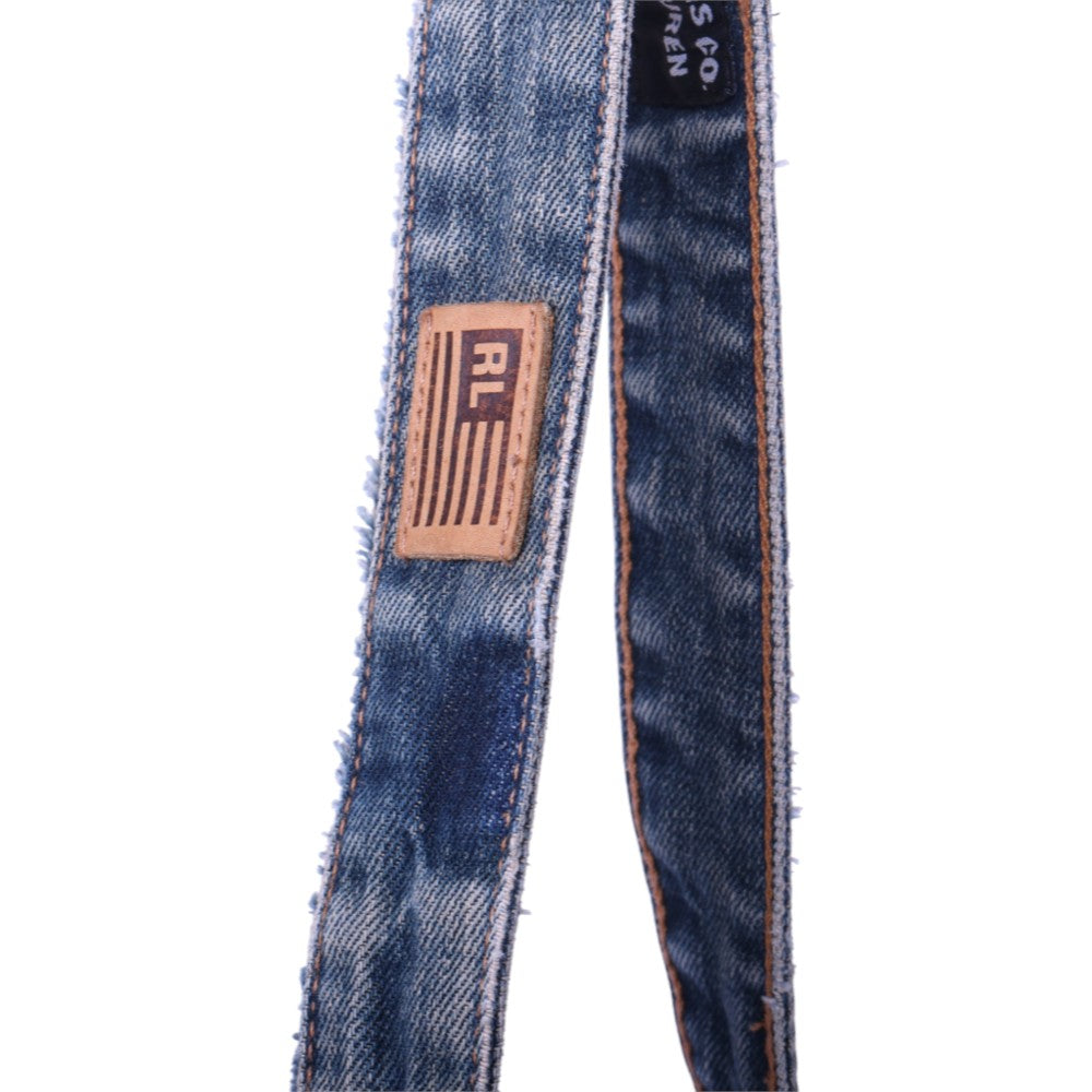 Upcycled Denim Schoudertas met Patchwork - Blauw Multicolor